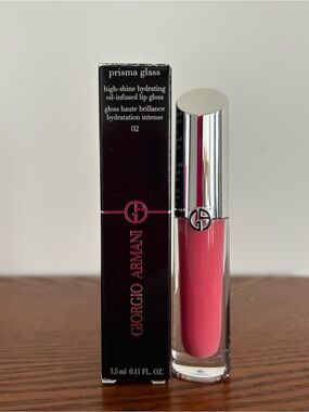 NEW Armani prisma glass hydrating lip gloss with squalane, Classic Pink